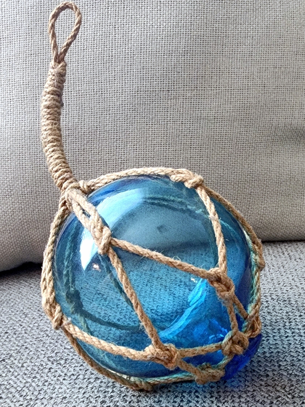 Blue Glass Float Decorative Hanging Orb